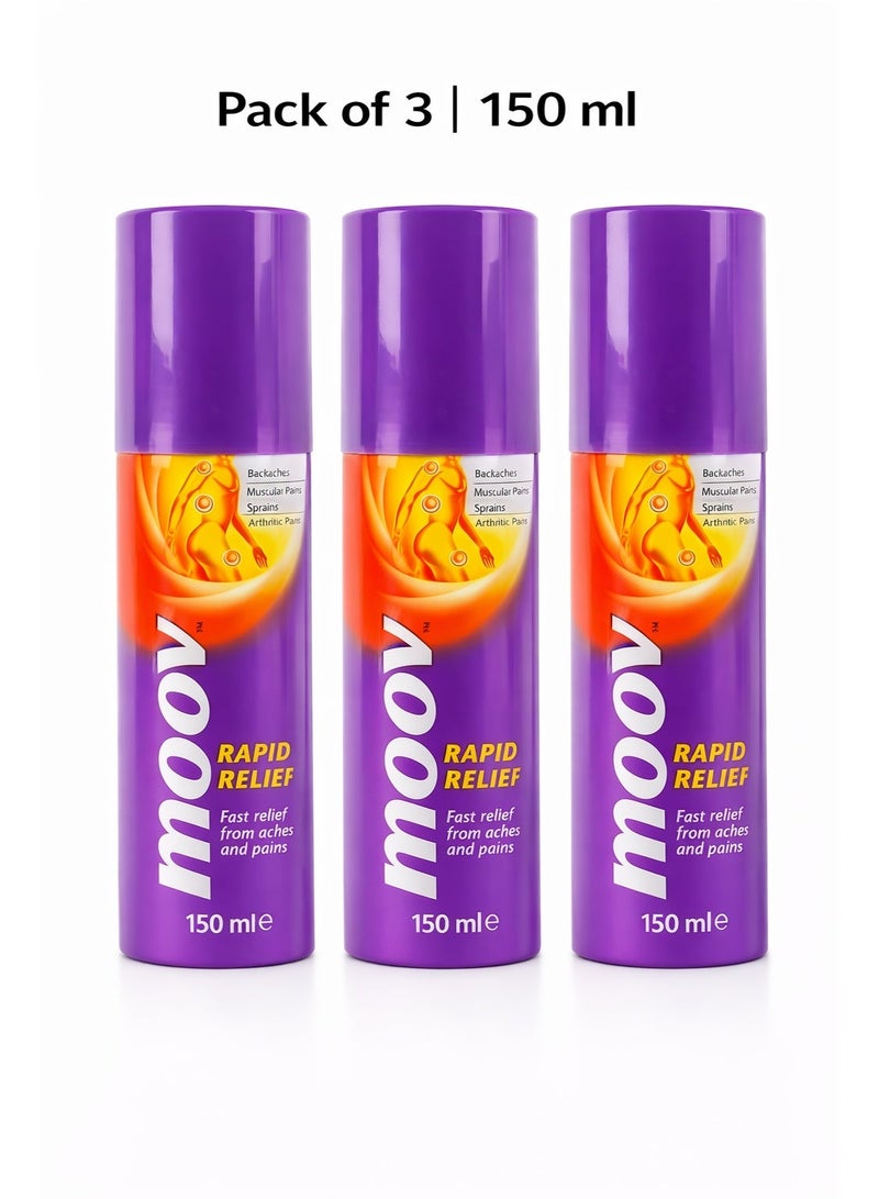 Moov Pack Of 3 Rapid Relief Spray - Image 1
